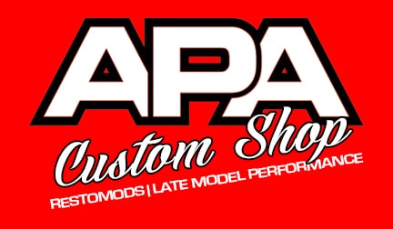 APA Custom Shop logo on red background
